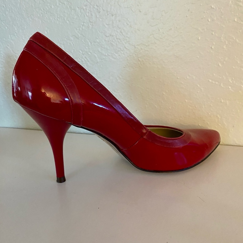 Ted Baker Red Patent Stiletto Pumps